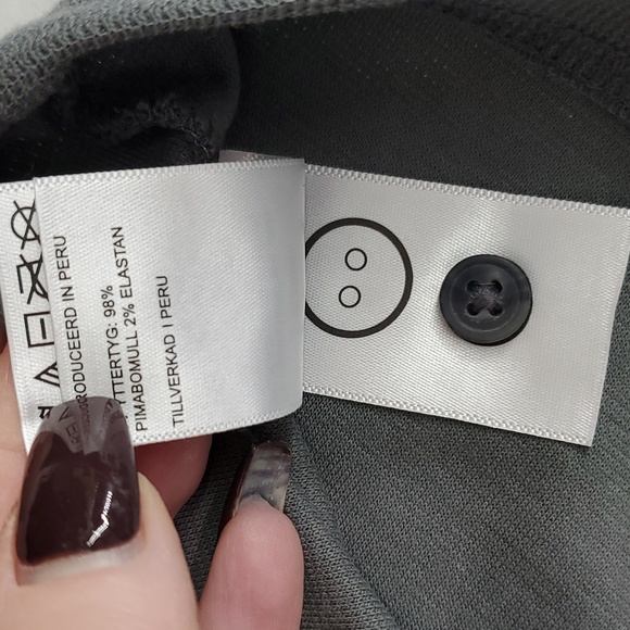 Untuckit Lumel Henley Waffle Knit Thermal Grey Long Sleeve Top Men’s Size XLarge - Picture 7 of 8